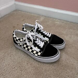 Checkered old skool vans